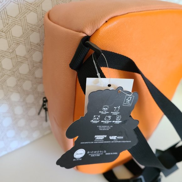 Hello Kitty x Naruto Shippuden Orange With Bow Mini Backpack Bag Purse NWT - Picture 10 of 11